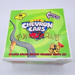 Vintage Chevron Cars Fun Club Box With Special Edition Series Car & Accessories